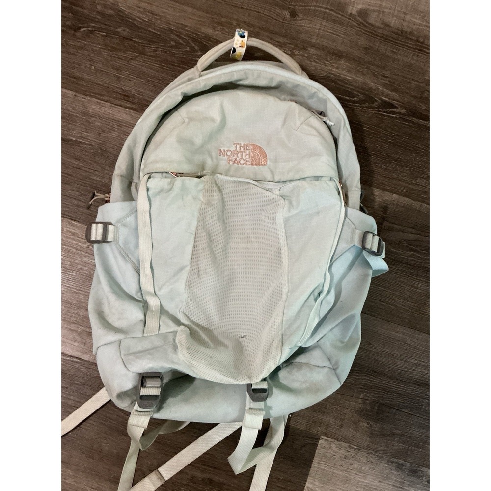 THE NORTH FACE Laptop Backpack Blue Worn STAINED